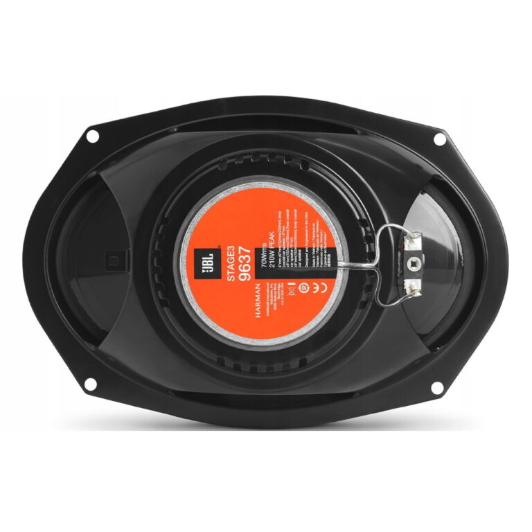 JBL Harman Kardon Stage3 9637 3 Yollu Oto Hoparlör Seti - 375 Watt KFZ Oto Kutuları - Oval JBL Box Büyük 6 x 9 (152 mm x 230 mm), Siyah